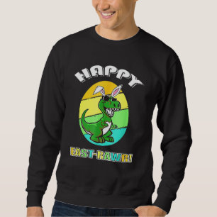 Happy East Rawr Niedlich Bunny Costume Oars Happy Sweatshirt