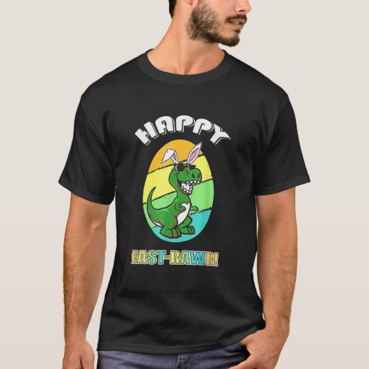 Happy East-Rawr Niedlich Bunny Costume Oars Happy  T-Shirt (Vorderseite)