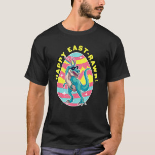 Happy East Rawr Niedlich Dinosaur Bunny Ears Happy T-Shirt