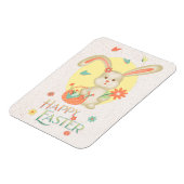 Happy Easter Adorable Bunny Floral Modernst Magnet (Linke Seite)