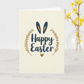 Happy Easter Animal Ears Card Karte (Gelbe Blume)