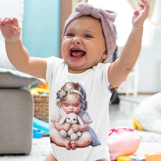 Happy Easter Baby Girl Baby Strampler