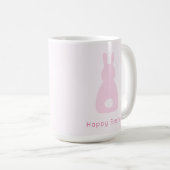 Happy Easter Baby Pink Bunny Schwanz Kaffeetasse (VorderseiteRechts)