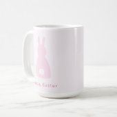 Happy Easter Baby Pink Bunny Schwanz Kaffeetasse (Vorderseite Links)