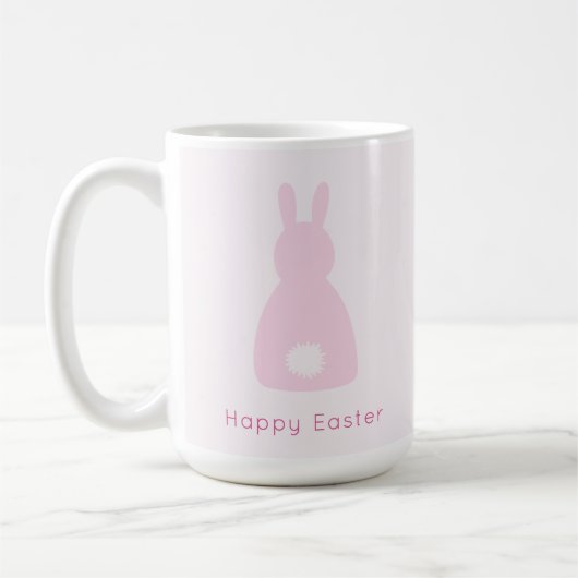 Happy Easter Baby Pink Bunny Schwanz Kaffeetasse (Links)
