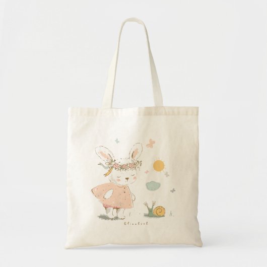 Happy Easter Baby Rabbit Pattern Tragetasche (Vorne)