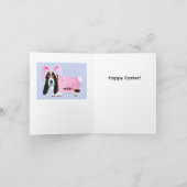 Happy Easter Basset Hound Easter Bunny card (Innenseite)
