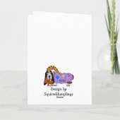 Happy Easter Basset Hound Easter Bunny Karte (Rückseite)