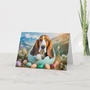 Happy Easter Bassett Hund Feiertagskarte