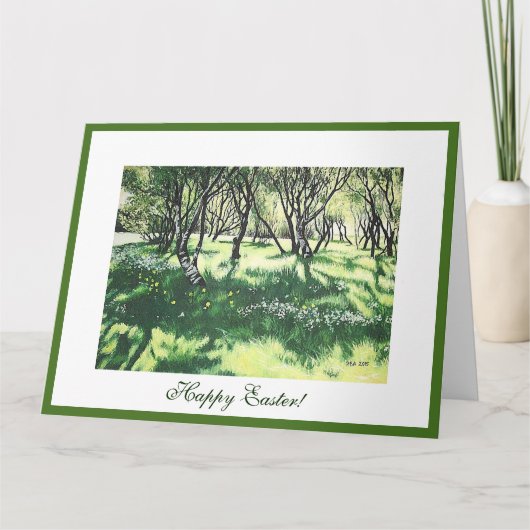 Happy Easter beautiful Icelic Reykjavik park art Karte (Vorderseite)