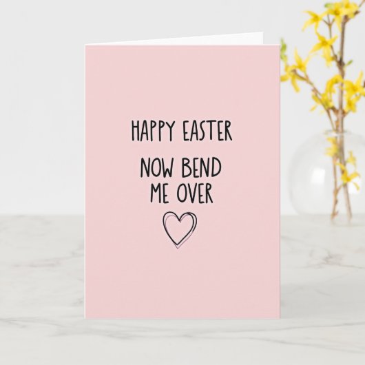 Happy Easter Bend Over Card Karte (Gelbe Blume)