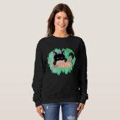 Happy Easter Black Kitty Sweatshirt (Vorne ganz)
