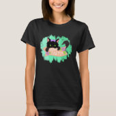 Happy Easter Black Kitty T-Shirt (Vorderseite)