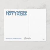 Happy Easter Blue Dot Postcard Feiertagspostkarte (Rückseite)