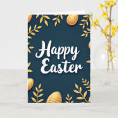 Happy Easter Botanical Art Card Karte (Gelbe Blume)