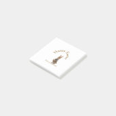 Happy Easter brown bunny with eggs love add name Post-it Klebezettel (angewinkelt)