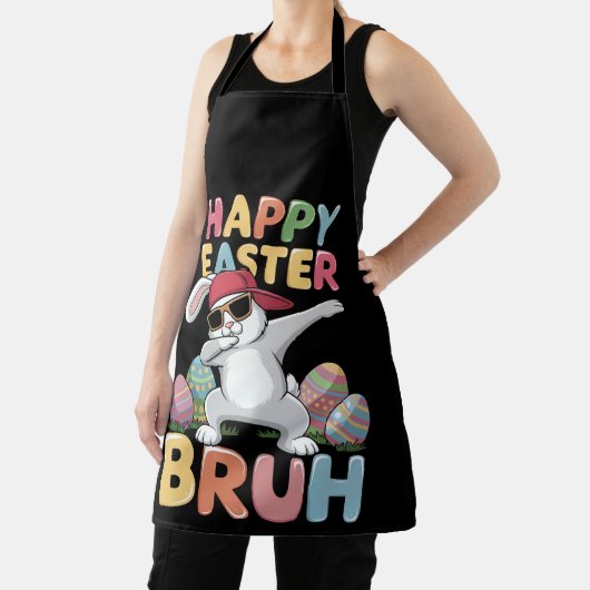 Happy Easter Bruh Bro Funny Dabbing Bunny Rabbit Schürze (InSitu)