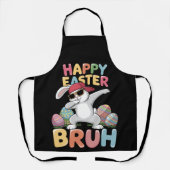Happy Easter Bruh Bro Funny Dabbing Bunny Rabbit Schürze (Vorderseite)
