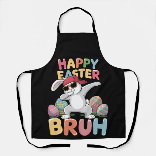 Happy Easter Bruh Bro Funny Dabbing Bunny Rabbit Schürze (Vorderseite)
