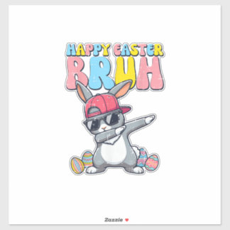 Happy Easter Bruh Bunny Dab Rabbit Dance Boys Kids Aufkleber