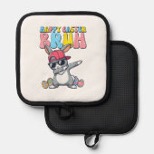 Happy Easter Bruh Bunny Dab Rabbit Dance Boys Kids Topflappen (Vorderseite/Rückseite)