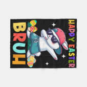 Happy Easter Bruh Bunny Dab Rabbit Dance Boys Kind Fleecedecke (Vorderseite (Horizontal))