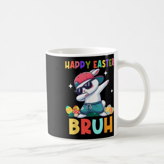 Happy Easter Bruh Bunny Dab Rabbit Dance Boys Kind Kaffeetasse (Rechts)