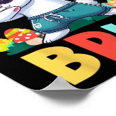 Happy Easter Bruh Bunny Dab Rabbit Dance Boys Kind Poster (Ecke)