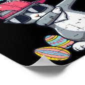 Happy Easter Bruh Bunny Dab Rabbit Dance Boys Kind Poster (Ecke)