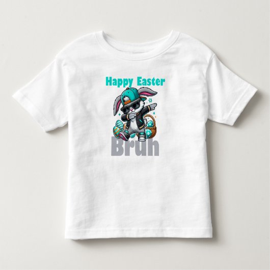 Happy Easter Bruh, Easter Bunny Dabbing Kleinkind T-shirt (Vorderseite)