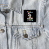 Happy Easter Bruh Funny Dabbing Bunny Rabbit Bro Button (Beispiel)