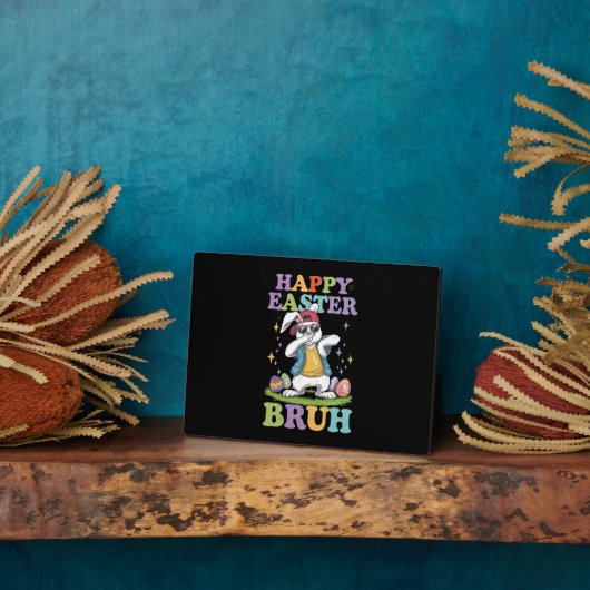Happy Easter Bruh Funny Dabbing Bunny Rabbit Bro Fotoplatte (Seite)