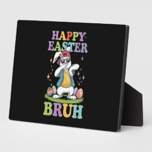 Happy Easter Bruh Funny Dabbing Bunny Rabbit Bro Fotoplatte