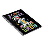 Happy Easter Bruh Funny Dabbing Bunny Rabbit Bro Notizblock (Rechte Seite)