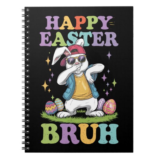 Happy Easter Bruh Funny Dabbing Bunny Rabbit Bro Notizblock (Vorderseite)