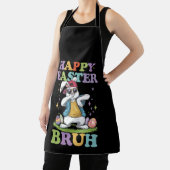 Happy Easter Bruh Funny Dabbing Bunny Rabbit Bro Schürze (InSitu)
