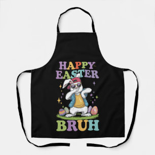 Happy Easter Bruh Funny Dabbing Bunny Rabbit Bro Schürze