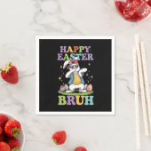 Happy Easter Bruh Funny Dabbing Bunny Rabbit Bro Serviette (Beispiel)