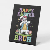 Happy Easter Bruh Funny Dabbing Bunny Rabbit Bro Sockelschild (Vorderseite)
