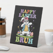 Happy Easter Bruh Funny Dabbing Bunny Rabbit Bro Sockelschild (In SItu)