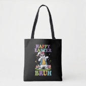 Happy Easter Bruh Funny Dabbing Bunny Rabbit Bro Tasche (Vorderseite)