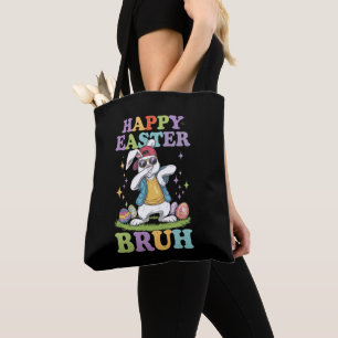 Happy Easter Bruh Funny Dabbing Bunny Rabbit Bro Tasche