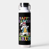 Happy Easter Bruh Funny Dabbing Bunny Rabbit Bro Trinkflasche (Vorne)