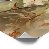  Happy easter bunnies with easter eggs in basket  Poster (Ecke)