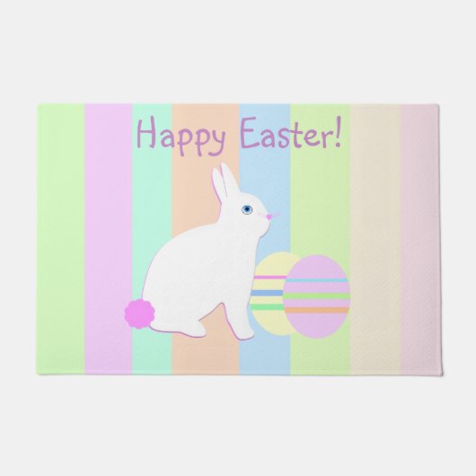 Happy Easter Bunny and Eggs Fußmatte (Vorderseite)