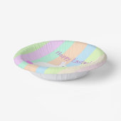 Happy Easter Bunny and Eggs Pappteller (Gewinkelt)