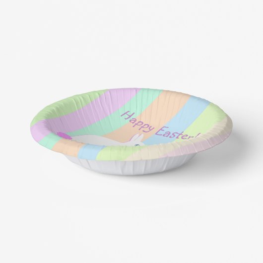 Happy Easter Bunny and Eggs Pappteller (Gewinkelt)
