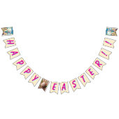 Happy Easter!! Bunny and Text  Wimpelkette (Alle)