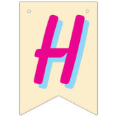 Happy Easter!! Bunny and Text  Wimpelkette (Zweite Fahne)