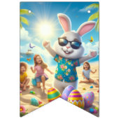 Happy Easter!! Bunny and Text  Wimpelkette (Erste Fahne)